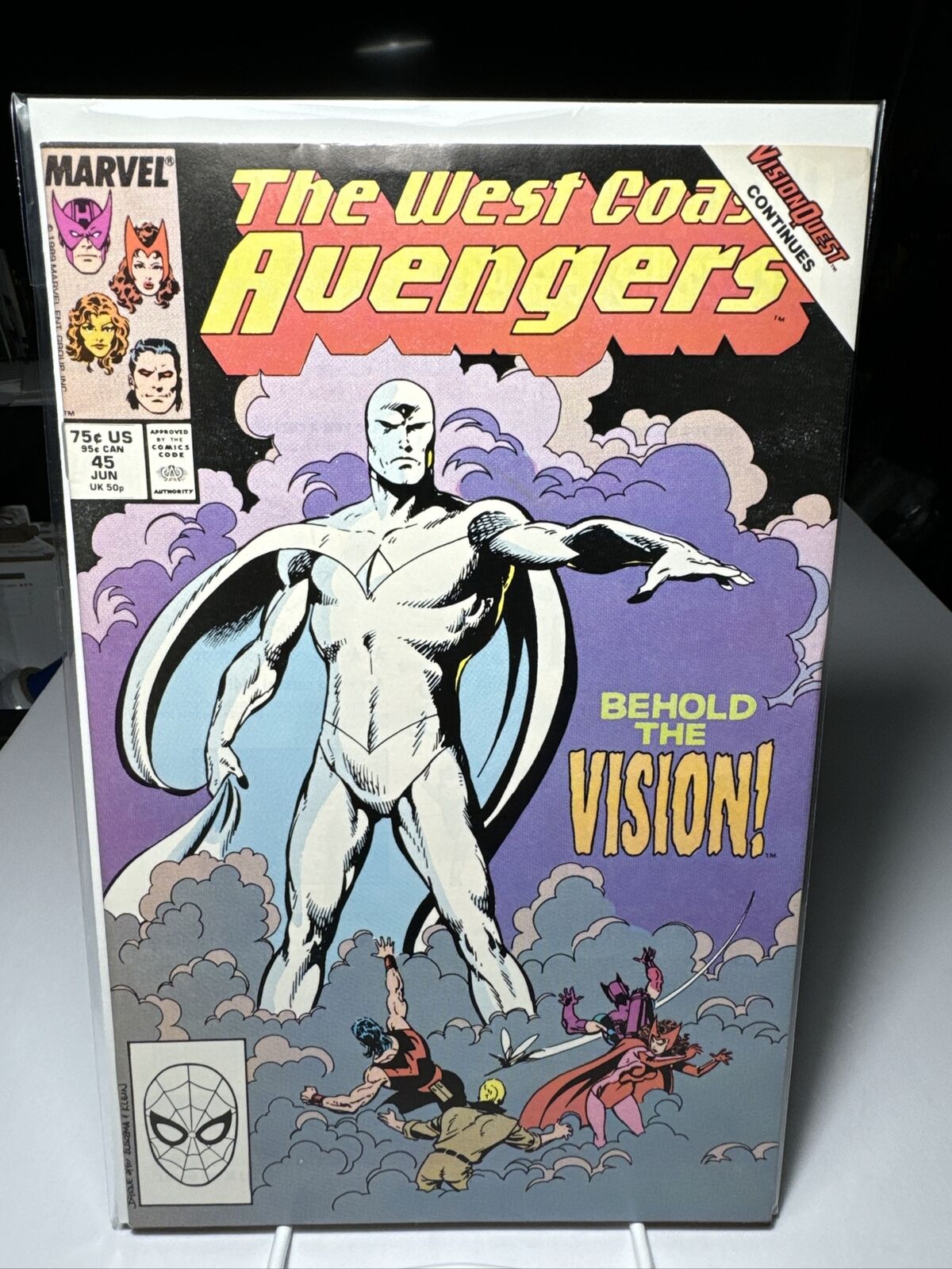 WEST COAST AVENGERS #45 - 1ST  APP. WHITE VISION MARVEL COMICS 1989