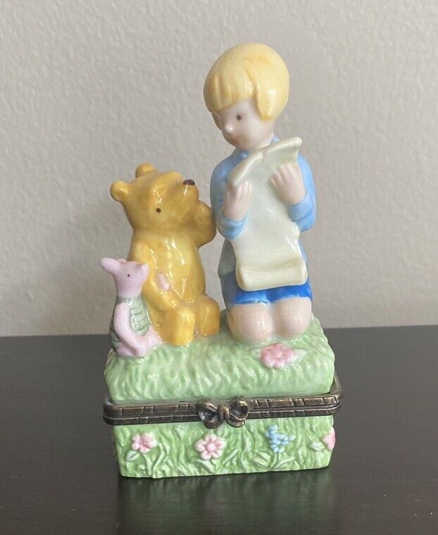 Disney Midwest of Cannon Falls Trinket Box Winnie The Pooh and Christopher Robin