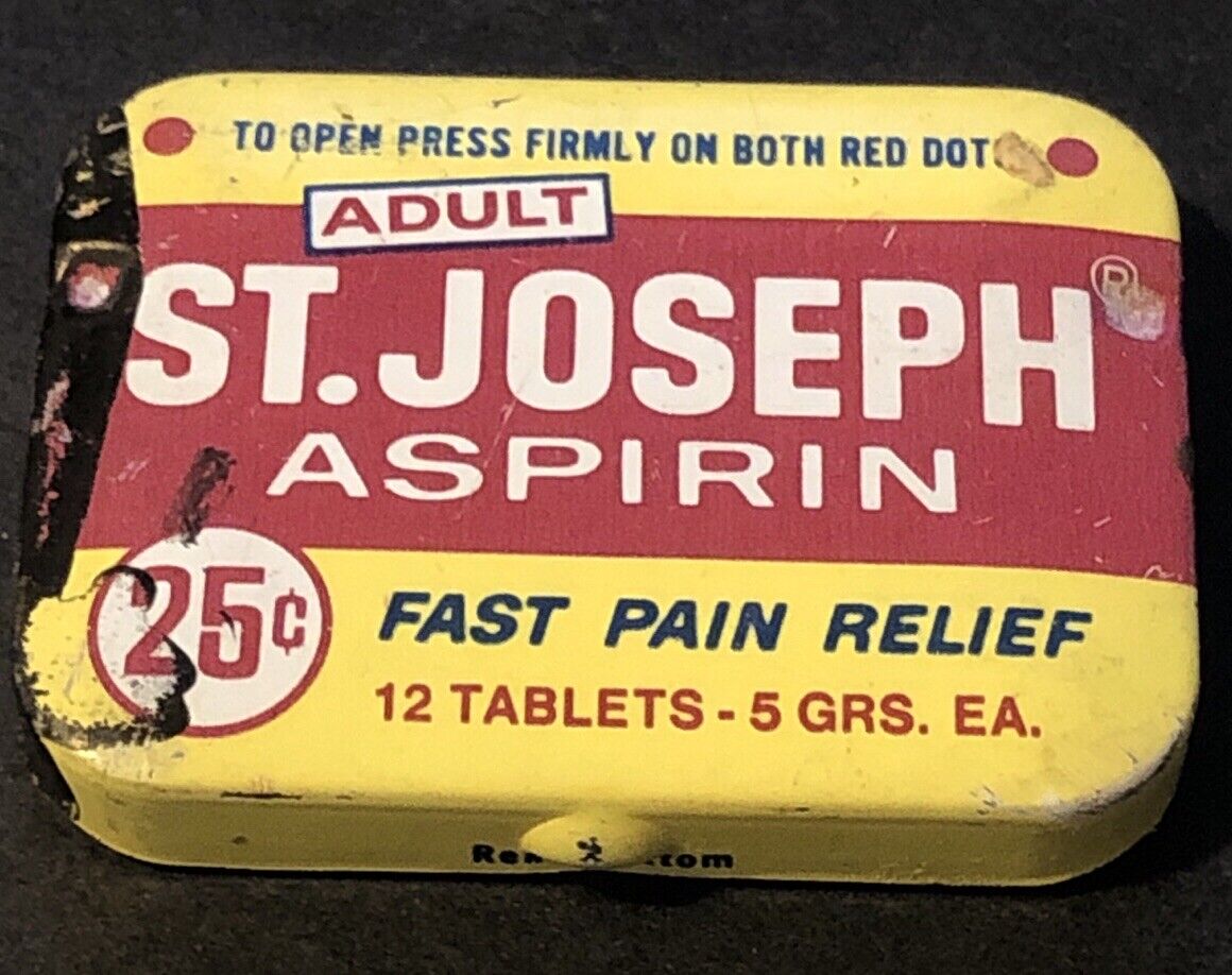 Vintage St Joseph Aspirin $.25 Fast Pain Relief 