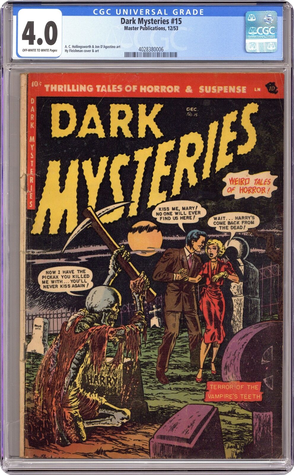 Dark Mysteries #15 CGC 4.0 1953 4028380006