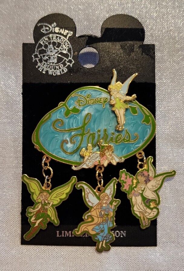 Disney Tinker Bell & Friends Fairies Dangle Signed by Artist LE 2500 Pin (55O)