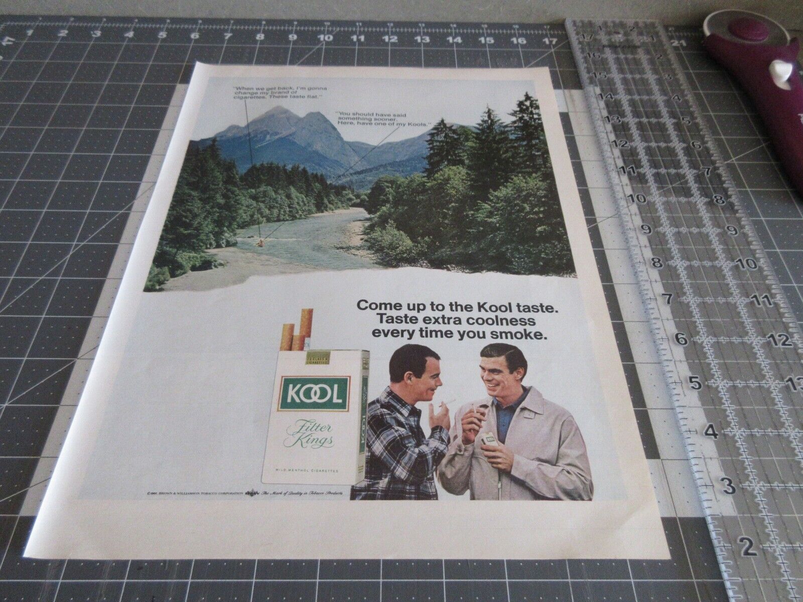 Taste Extra Coolness Kool Cigarettes 1967 Print Ad