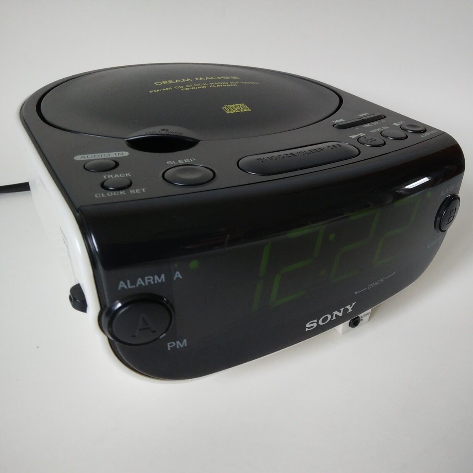 Sony Dream Machine ICF-CD815 CD Alarm Clock-AM/ FM-Corded-2006-Tested/Works 