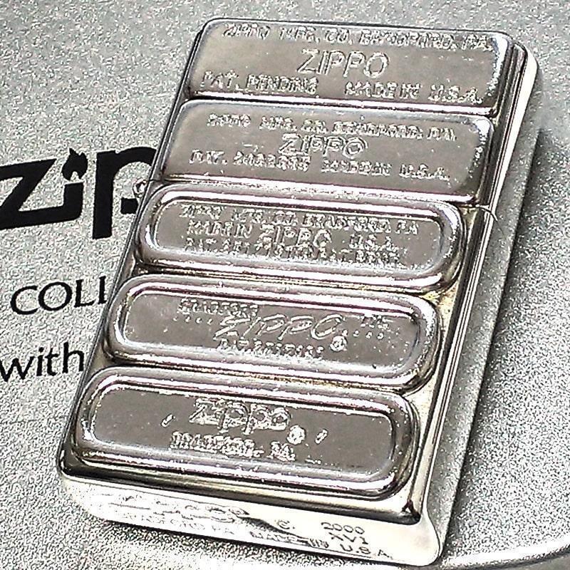 Zippo Lighter Successive Bottom Metal ZIPPO 2000 Rare Double sided Processing