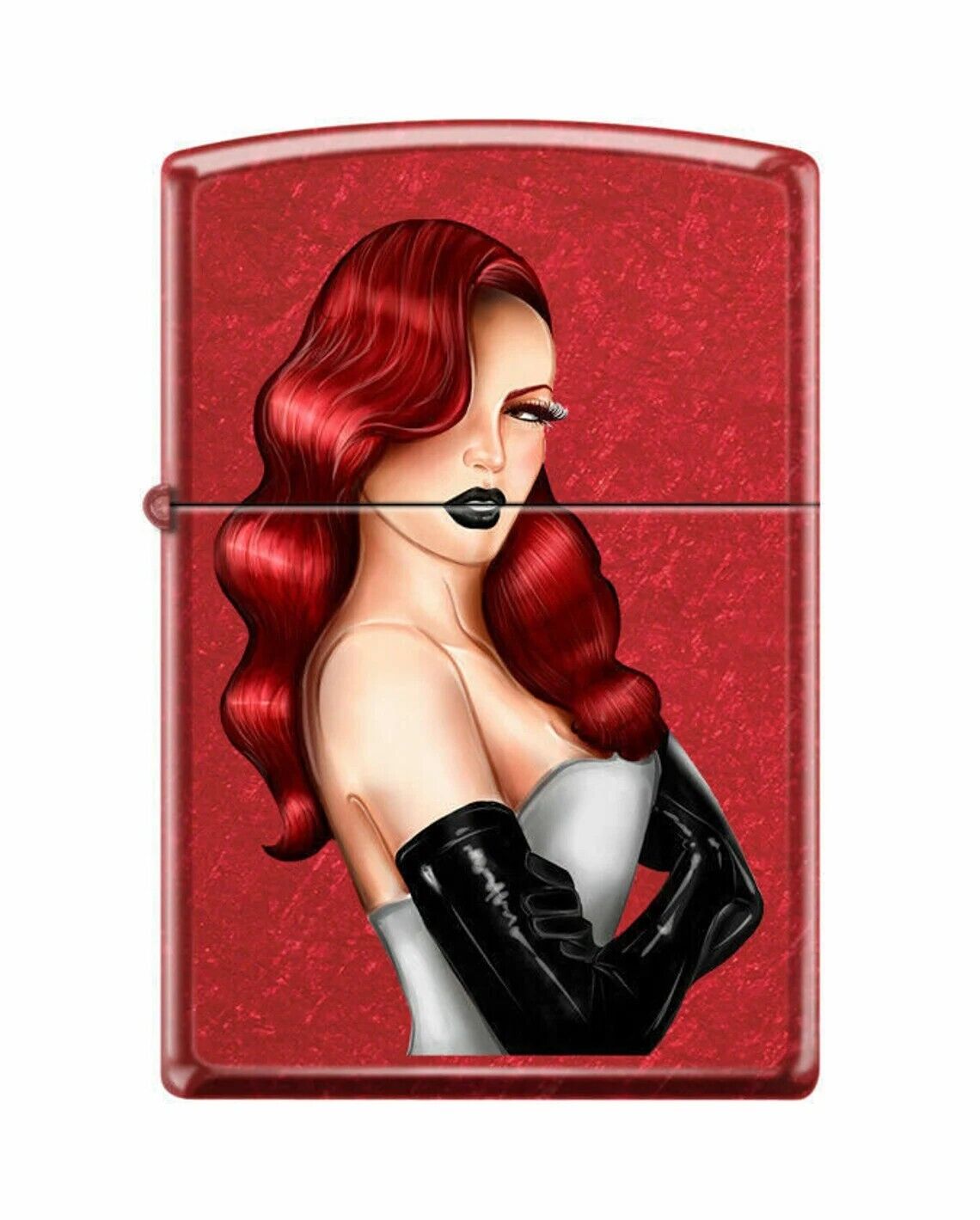 Sweet Candy Apple Red Retro Jessica Pinup Girl Zippo Lighter Lifetime warranty
