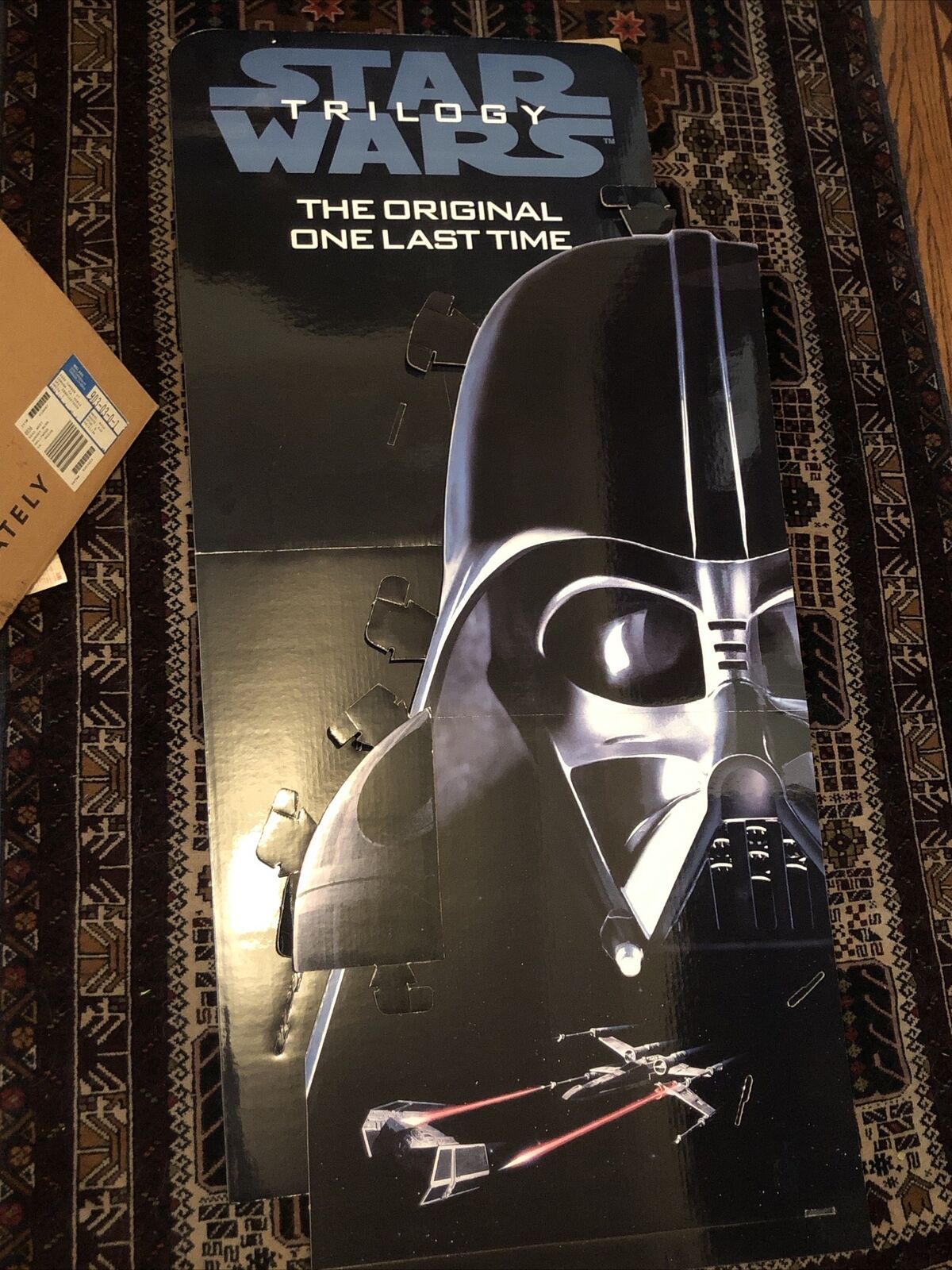1995 Star Wars Trilogy VHS 5-ft Cardboard Retail Standee Darth Vader Mint in Box