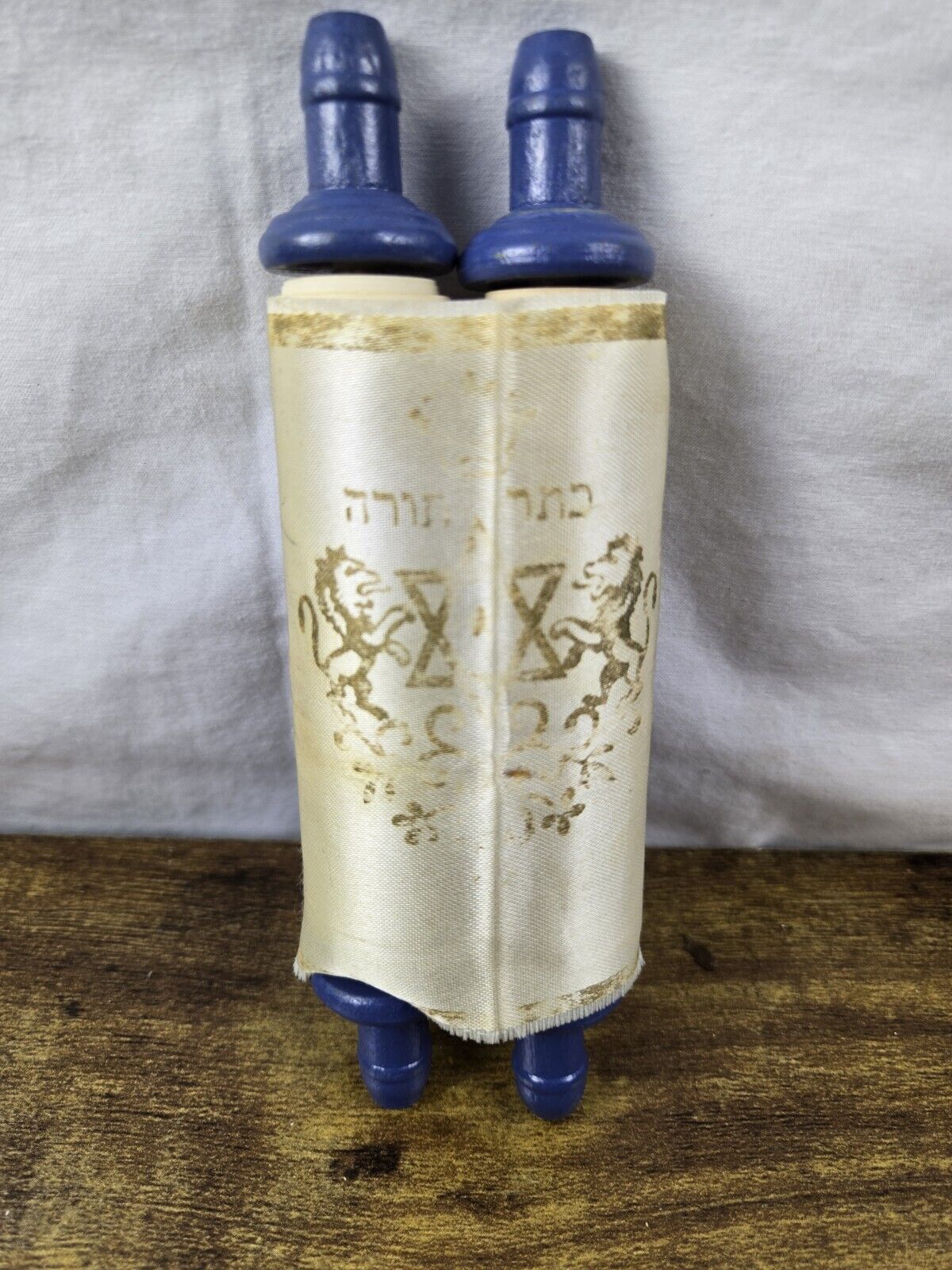Mini Printed Sefer Torah Scroll Vintage 70s' Jewish Judaica Israel Hebrew Bible