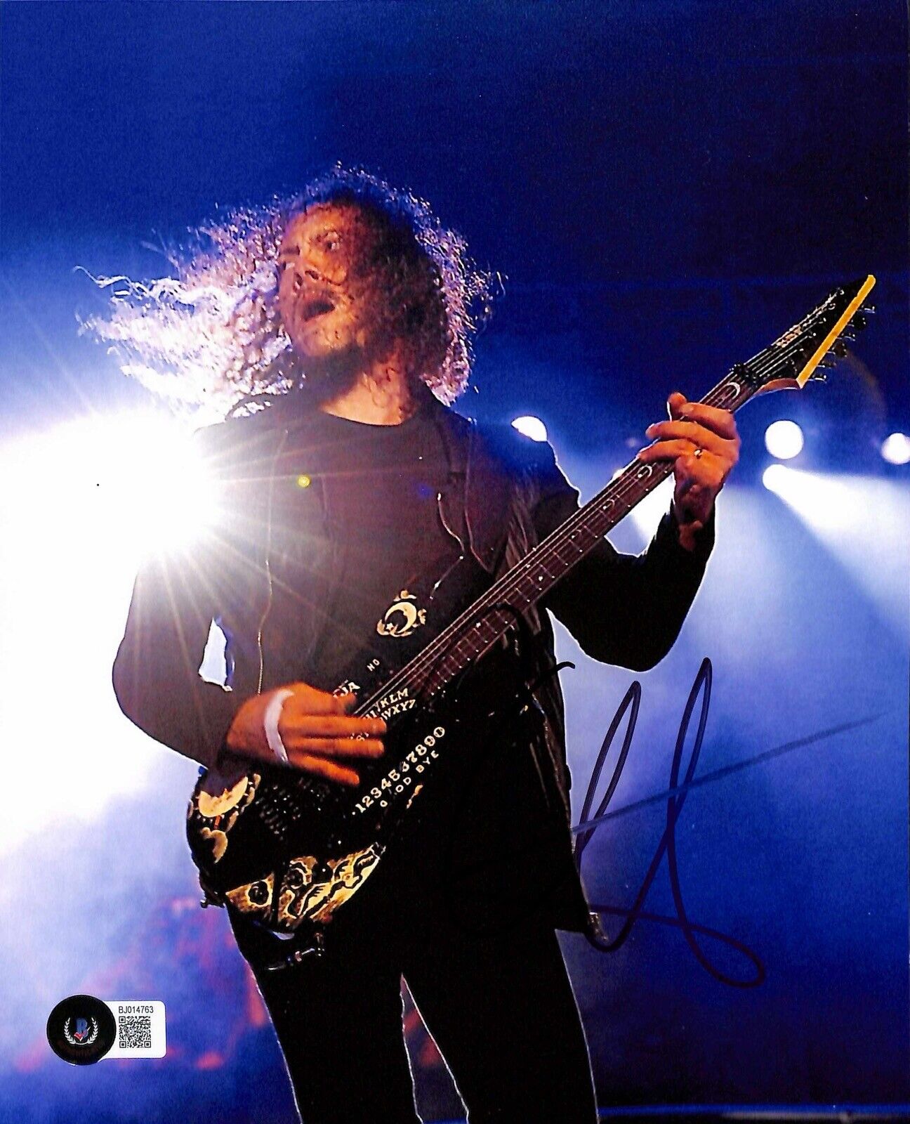 Kirk Hammett Metallica Lead Guitarist Signed 8x10 Photograph BECKETT