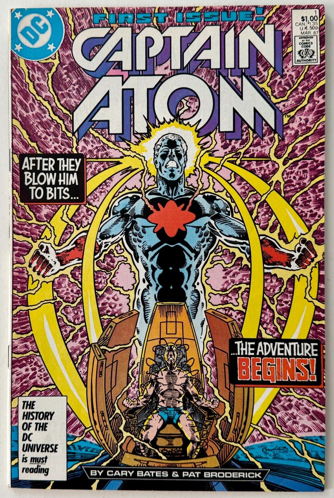 Captain Atom 1 Origin, New Costume, 1st Appearance DC Comics 1987 VF James Gunn