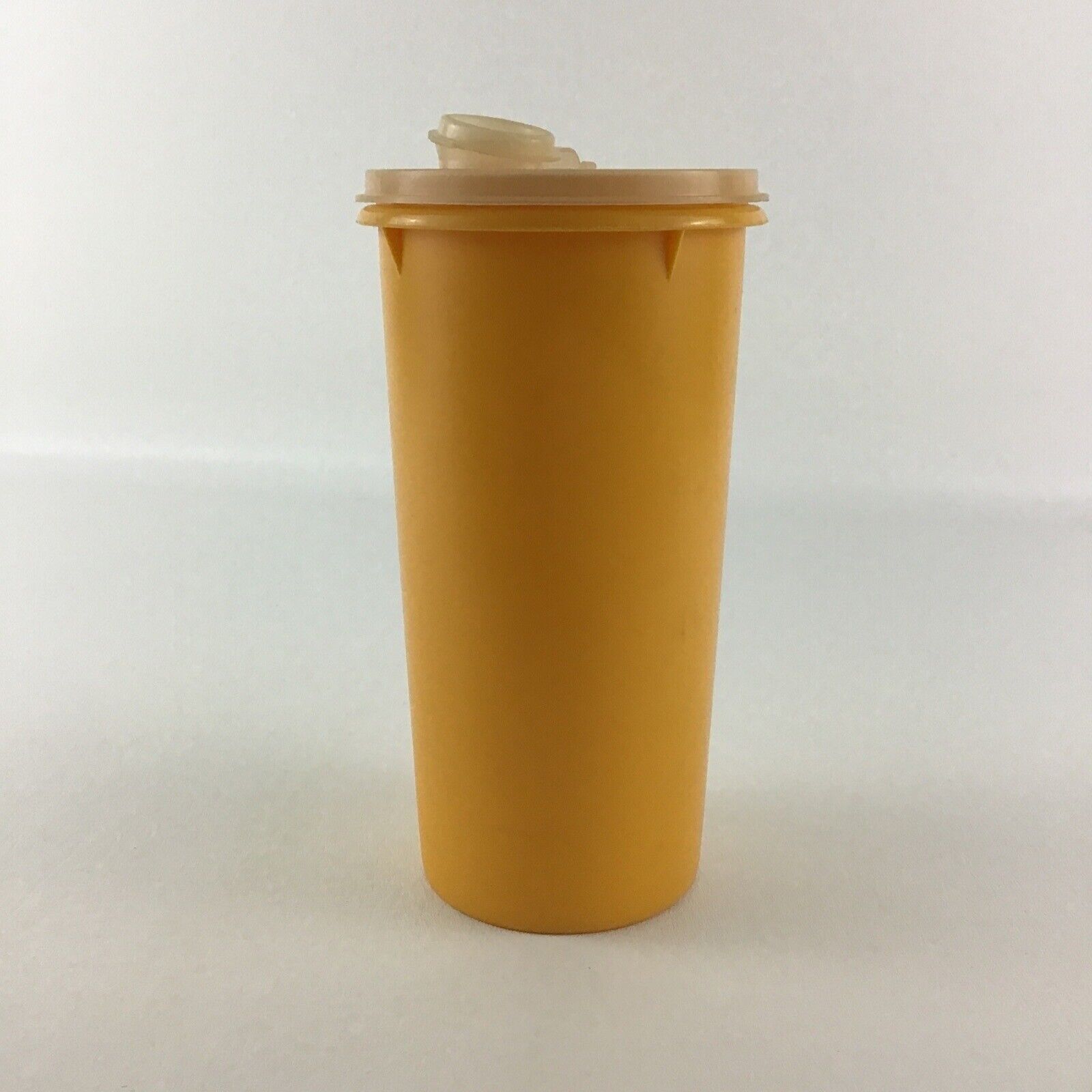 Tupperware Yellow Tall Beverage Container 261 Liquid Storage Lid Spout Vintage