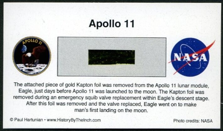 Apollo 11 Own a Genuine Piece of the Lunar Module, Eagle - Just $29.95 w/COA