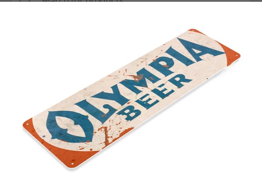 OLYMPIA BEER TIN SIGN IT\'S THE WATER BREWING COMPANY WASHINGTON HAMM\'S LONE STAR