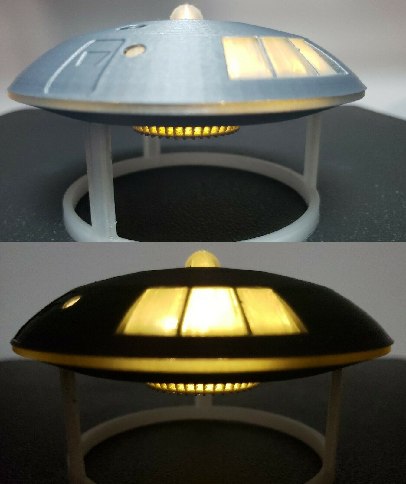 Jupiter 2 [Lost in Space]- In Flight w/ Light & Stand- small (Flying Saucer/UFO)