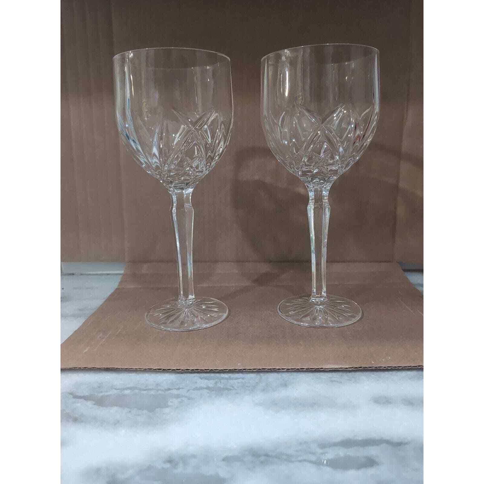 Two Marquis By Waterford 8 1/2 Tall Crystal Goblets