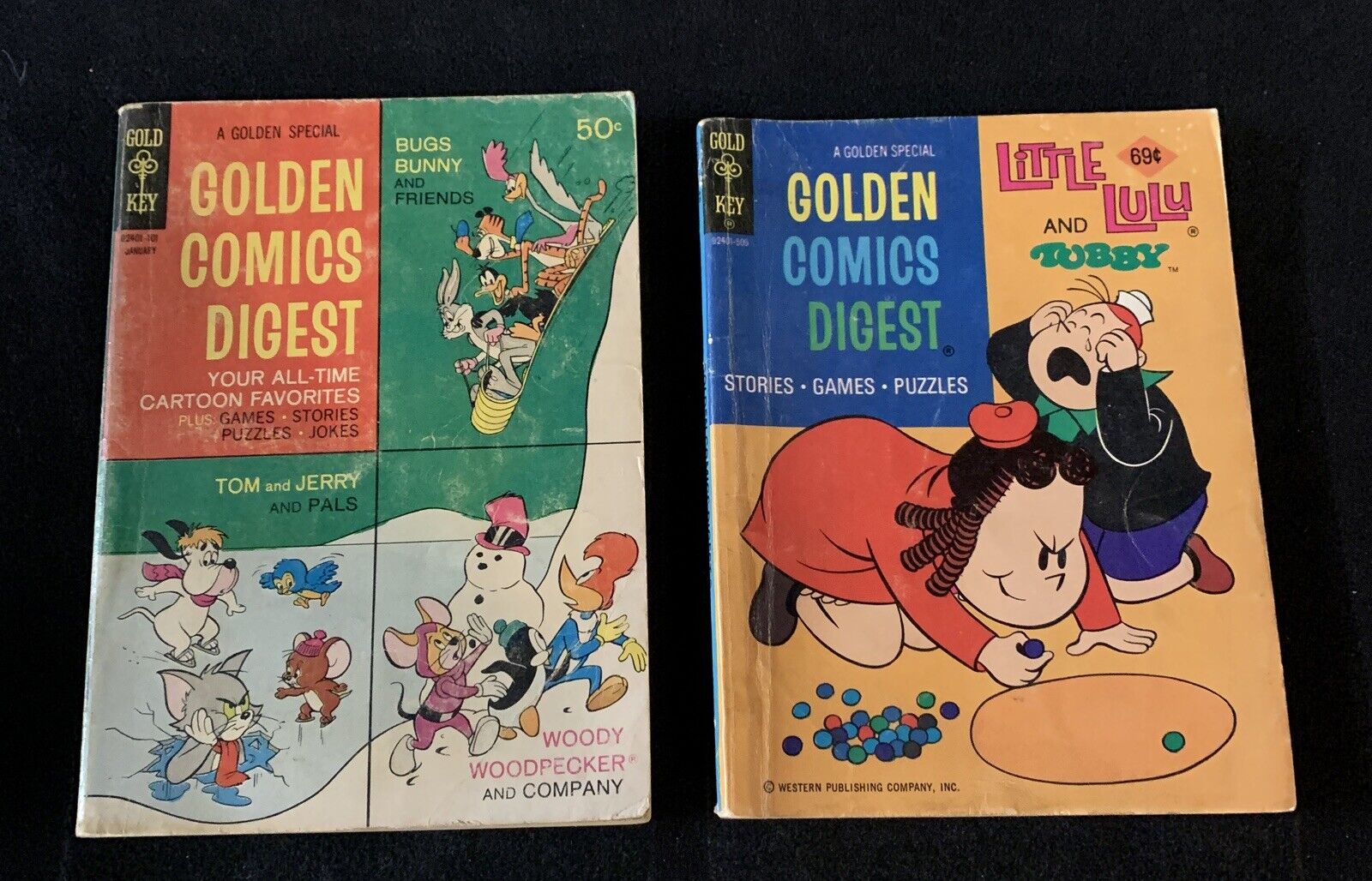 LOT of 2 Vintage 1971 & ‘75 Gold Key GOLDEN COMICS DIGEST Books #\'s 15 & 46
