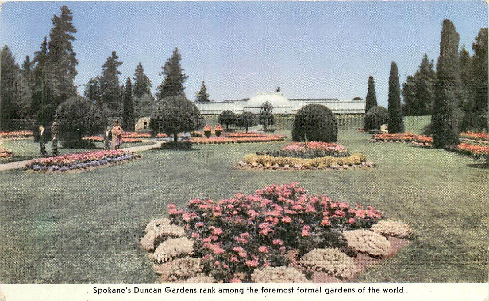 Spokanes Duncan Gardens WA Washington Postcard