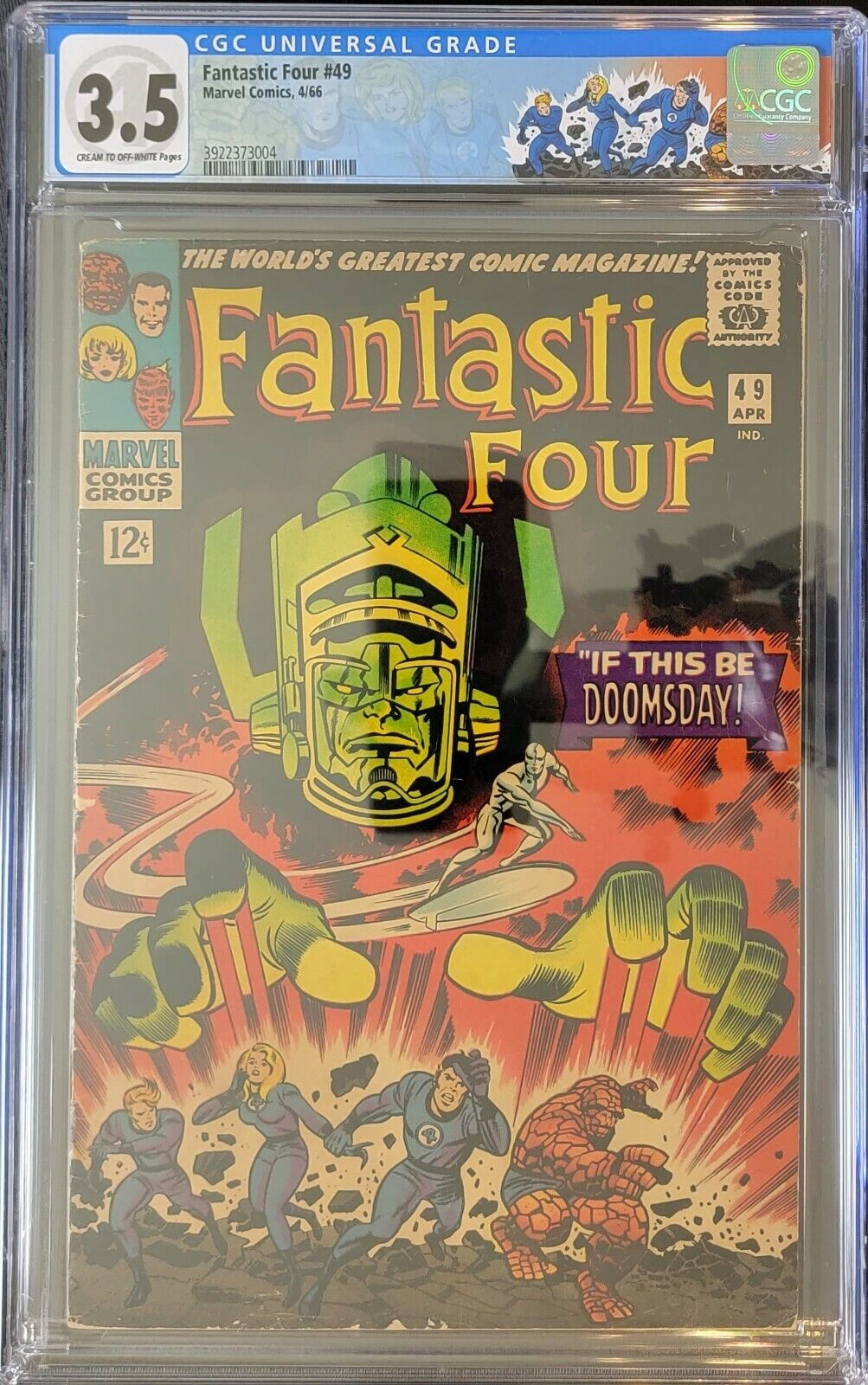 Fantastic Four #49 - CGC 3.5 1st full App of Galactus. 2nd App of Silver Surfer 