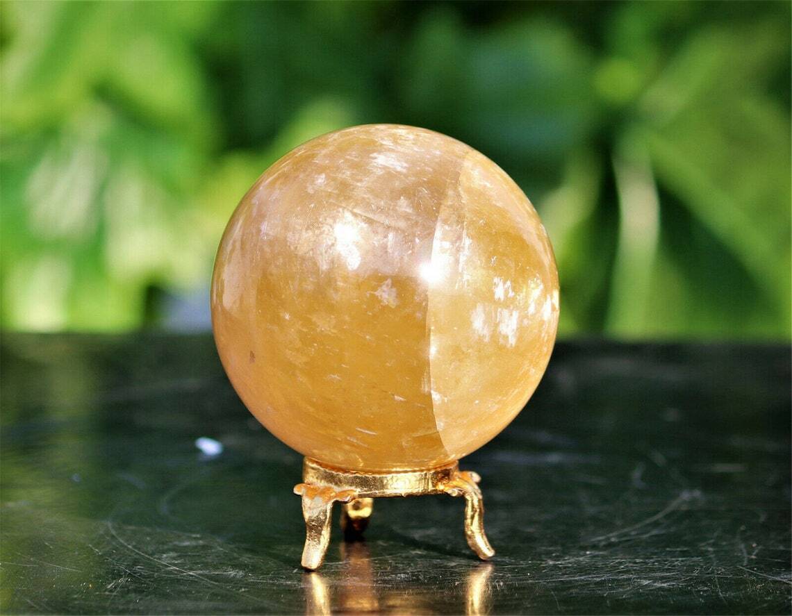 1pcs 50mm+  Orange Calcite Crystal Chakra Healing Reiki Divination Energy