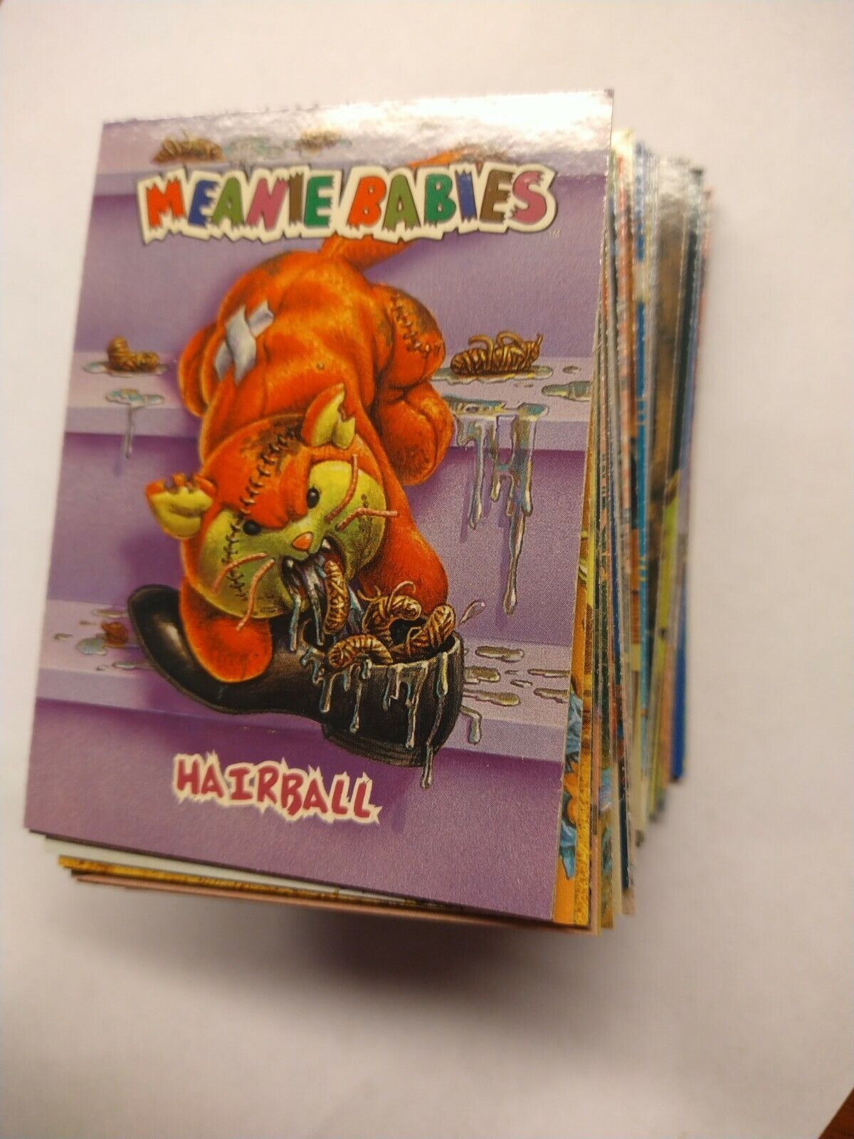 MEANIE BABIES 61-CARD COMPLETE SET COMIC IMAGE 1998 garbage pail kids john pound