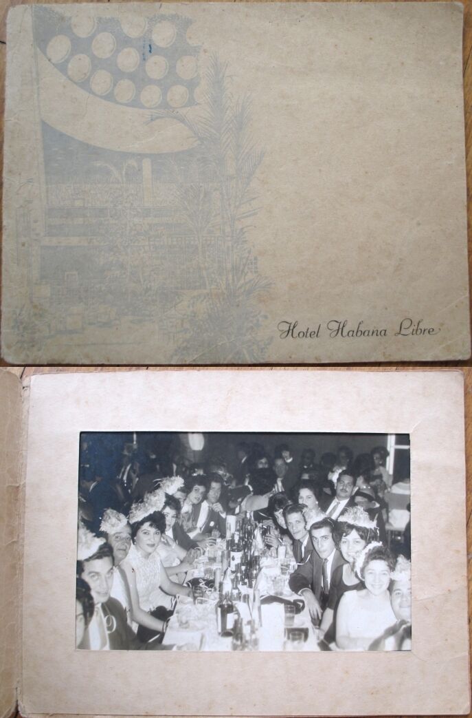 Cuba/Cuban Night Club 1950s Photograph Folder-Hotel Habana Libre-People Drinking