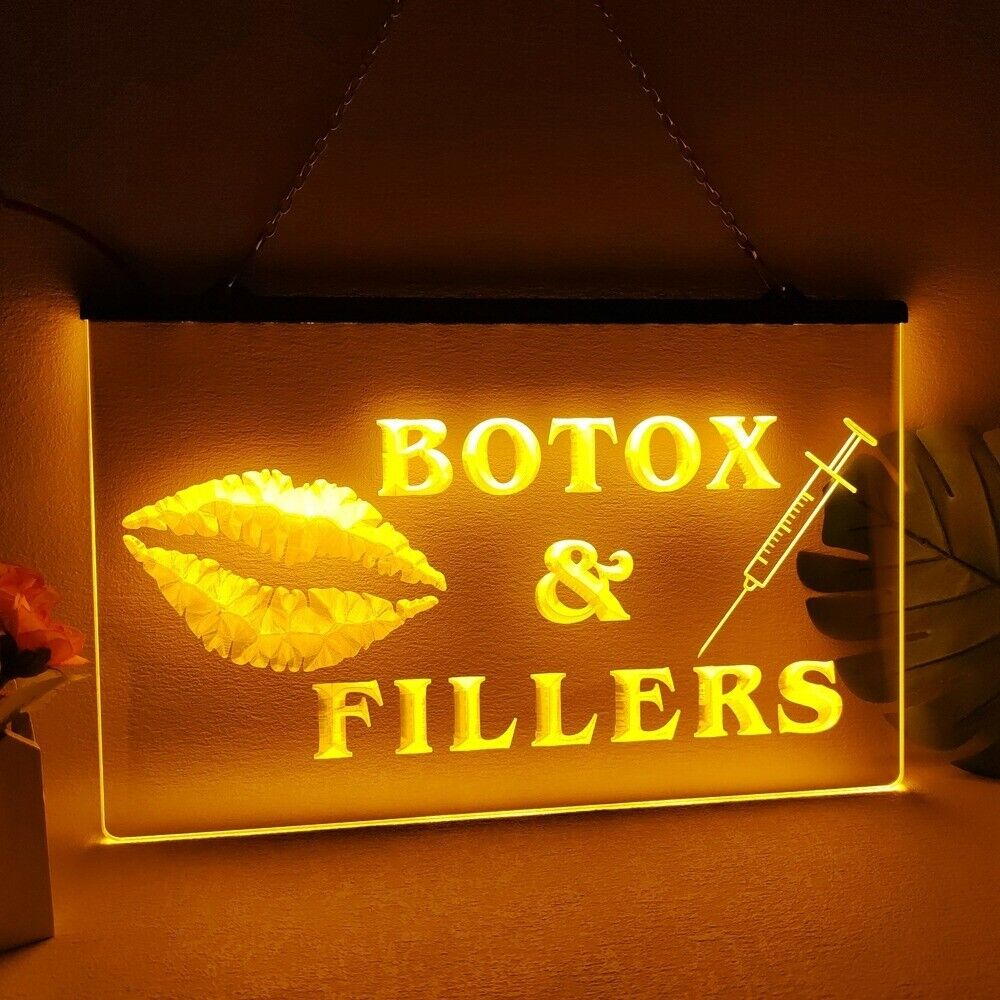 Botox Fillers Lips Spa LED Neon Light Sign Cosmetics Injections Wall Art Décor
