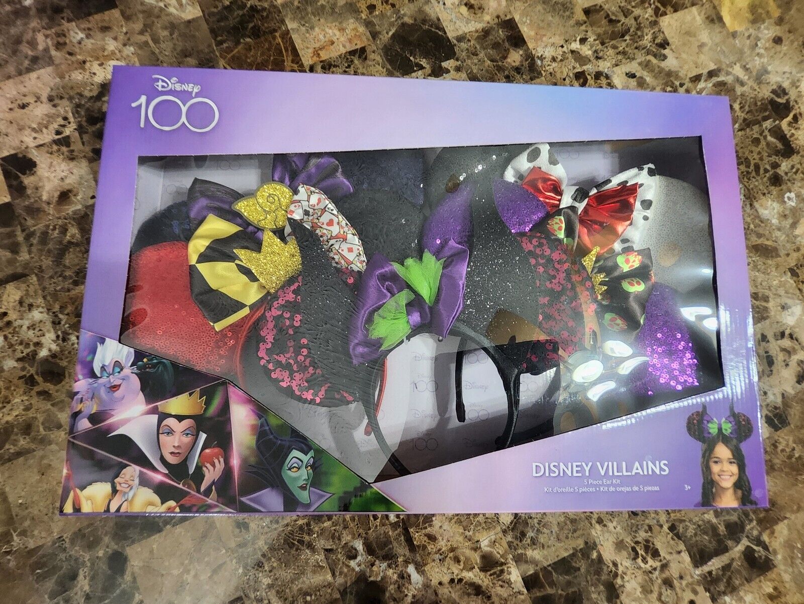 Disney 100 Villains  5 Piece Ear Kit