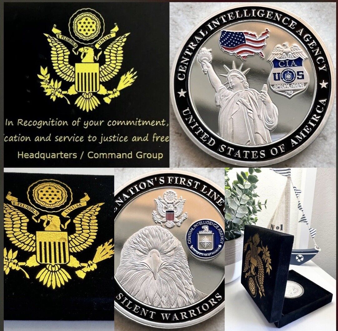 Status Of Liberty  Silver CIA Challenge Coin