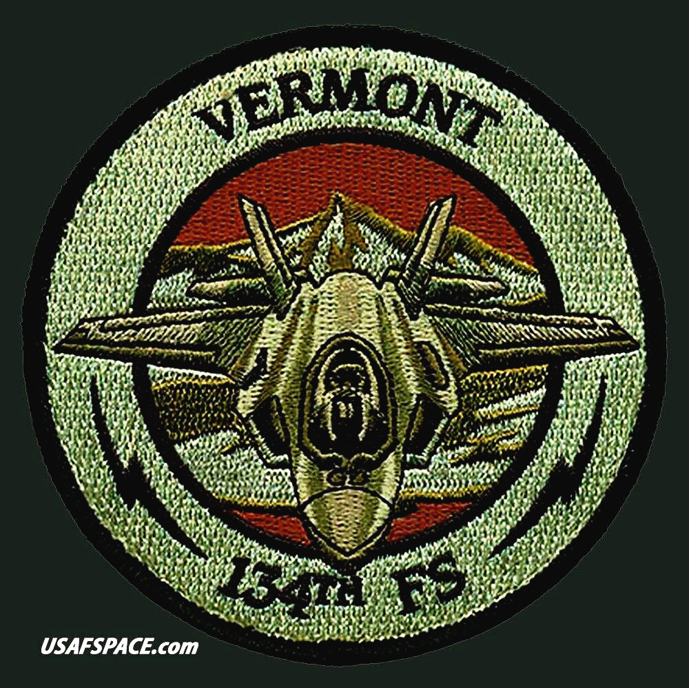 USAF 134TH FIGHTER SQ-F-35A-VERMONT LIGHTNING II-Burlington ANGB- ORIGINAL PATCH