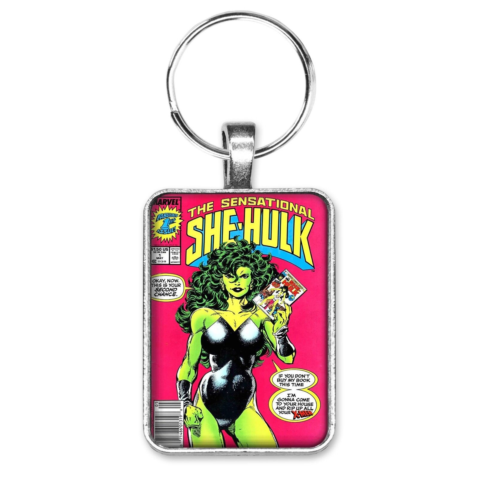 The Sensational She-Hulk #1 Cover Key Ring or Necklace Classic Comic Book