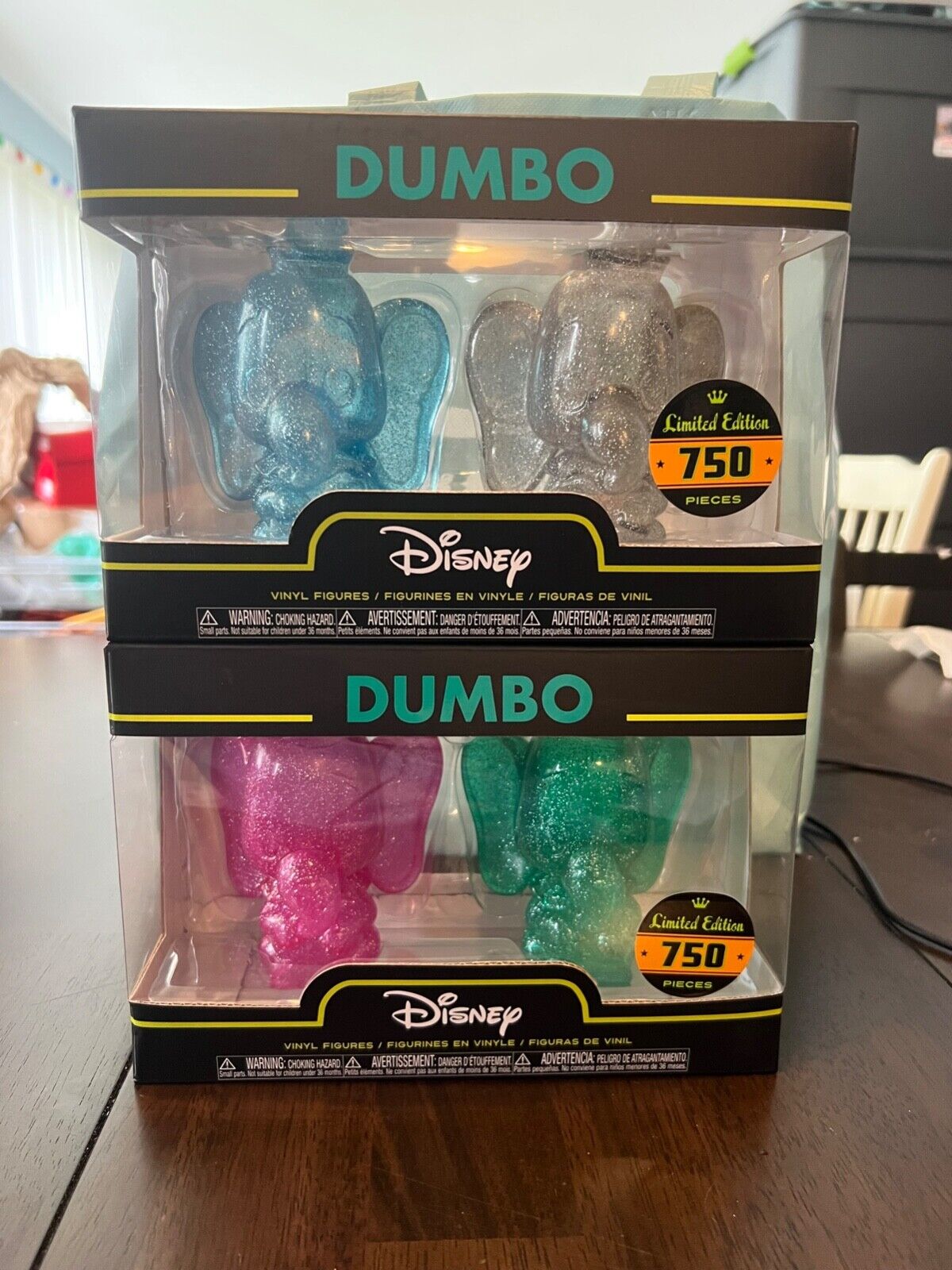 2 ONLY 750 PIECES VAULTED Dumbo Funko Hikari 2-Packs Blue Gray Pink Green Disney