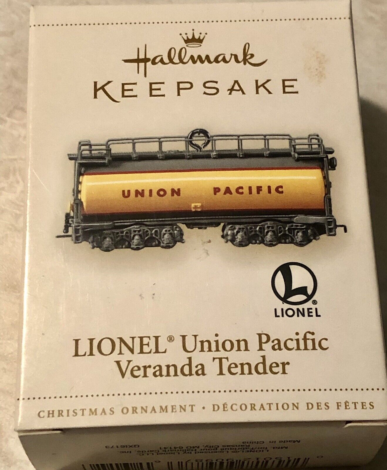 'Union Pacific Veranda Tender' 'Lionel Train Series' Hallmark 2006 Ornament