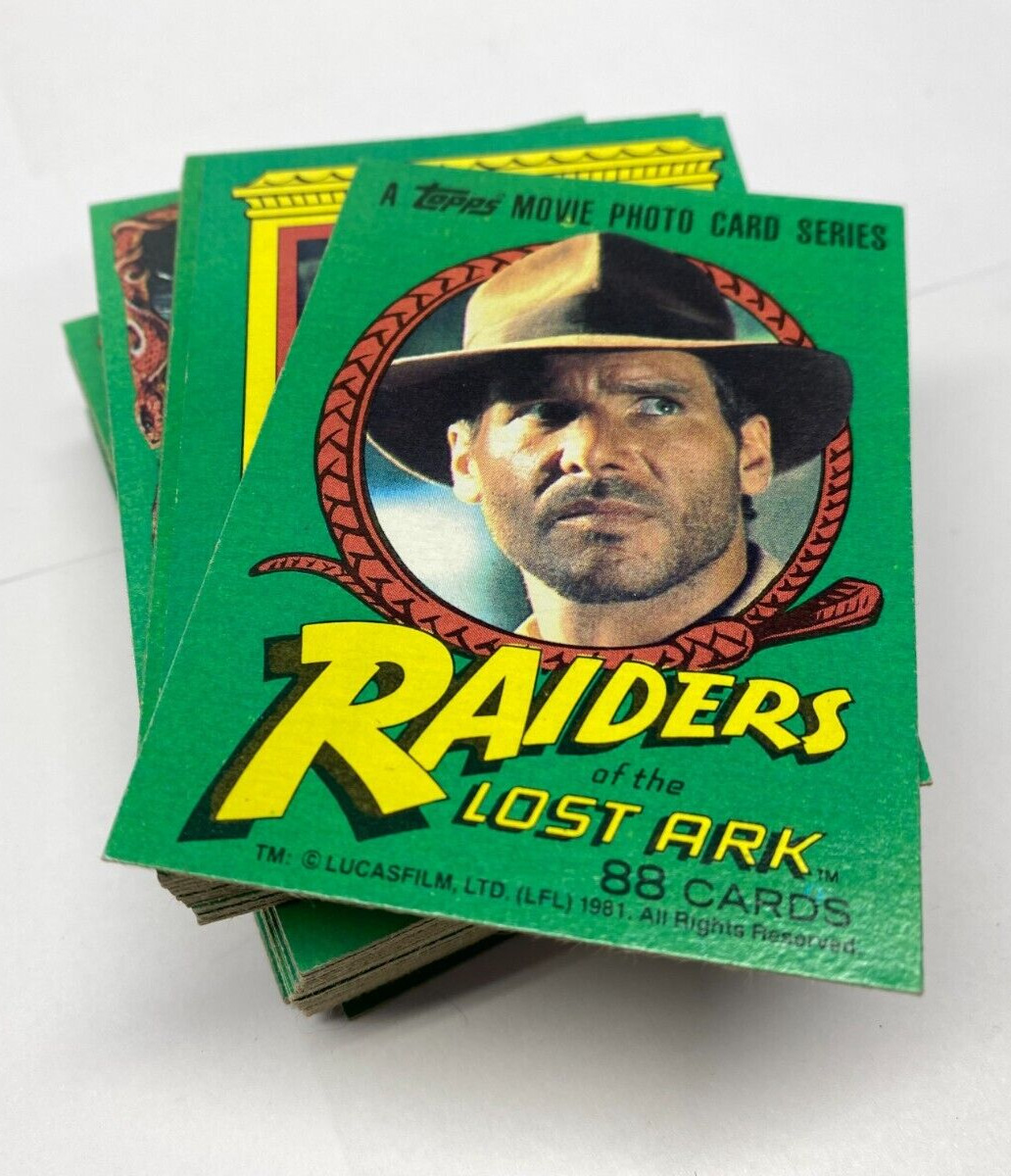 VTG Indiana Jones  Raiders of the Lost Ark Topps trading Cards full set 1-88 DMG
