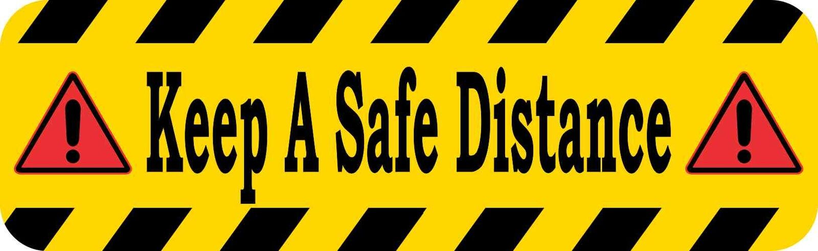 10X3 Keep A Safe Distance Sticker Business Caution Sign Stickers Wall Sign Decal
