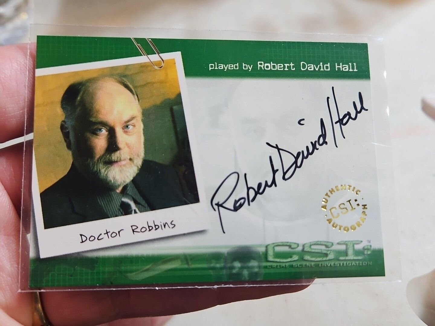 2003 CSI Crime Scene Autograph Auto Robert David Hall As Doctor Robbins CSI-A5