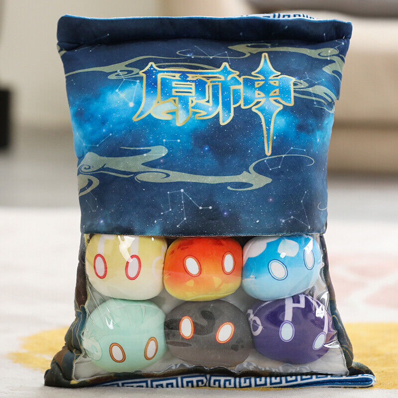 Hot Genshin Impact Slime Plush Pillow Doll Cushion Snack Package Stuffed Toy 