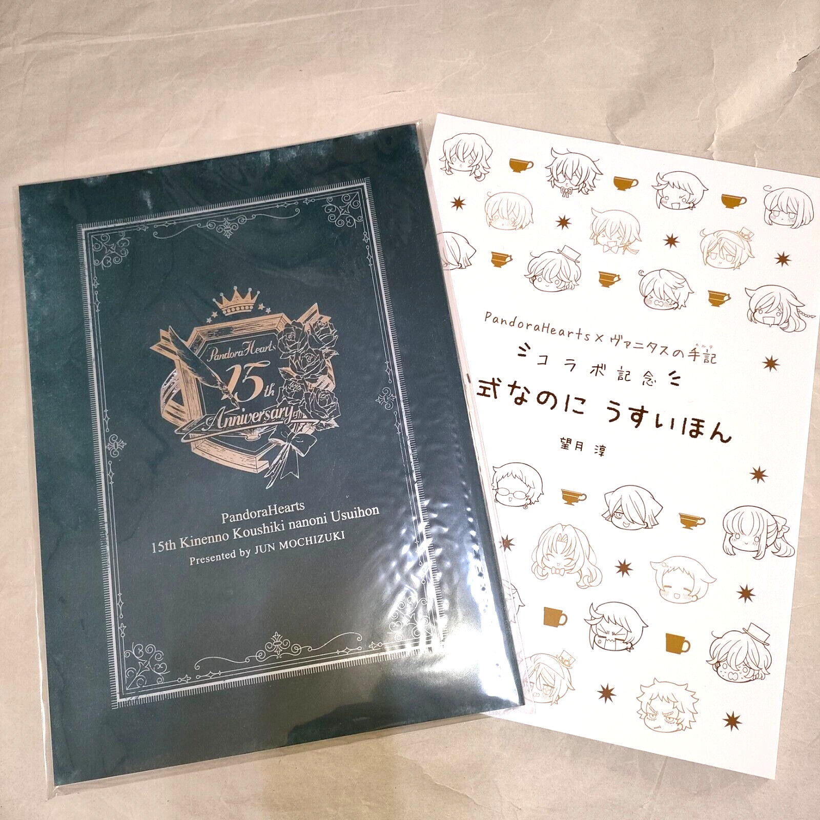 Pandora Hearts Official USUIHON Fan Book 2 types Set Jun Mochizuki NEW