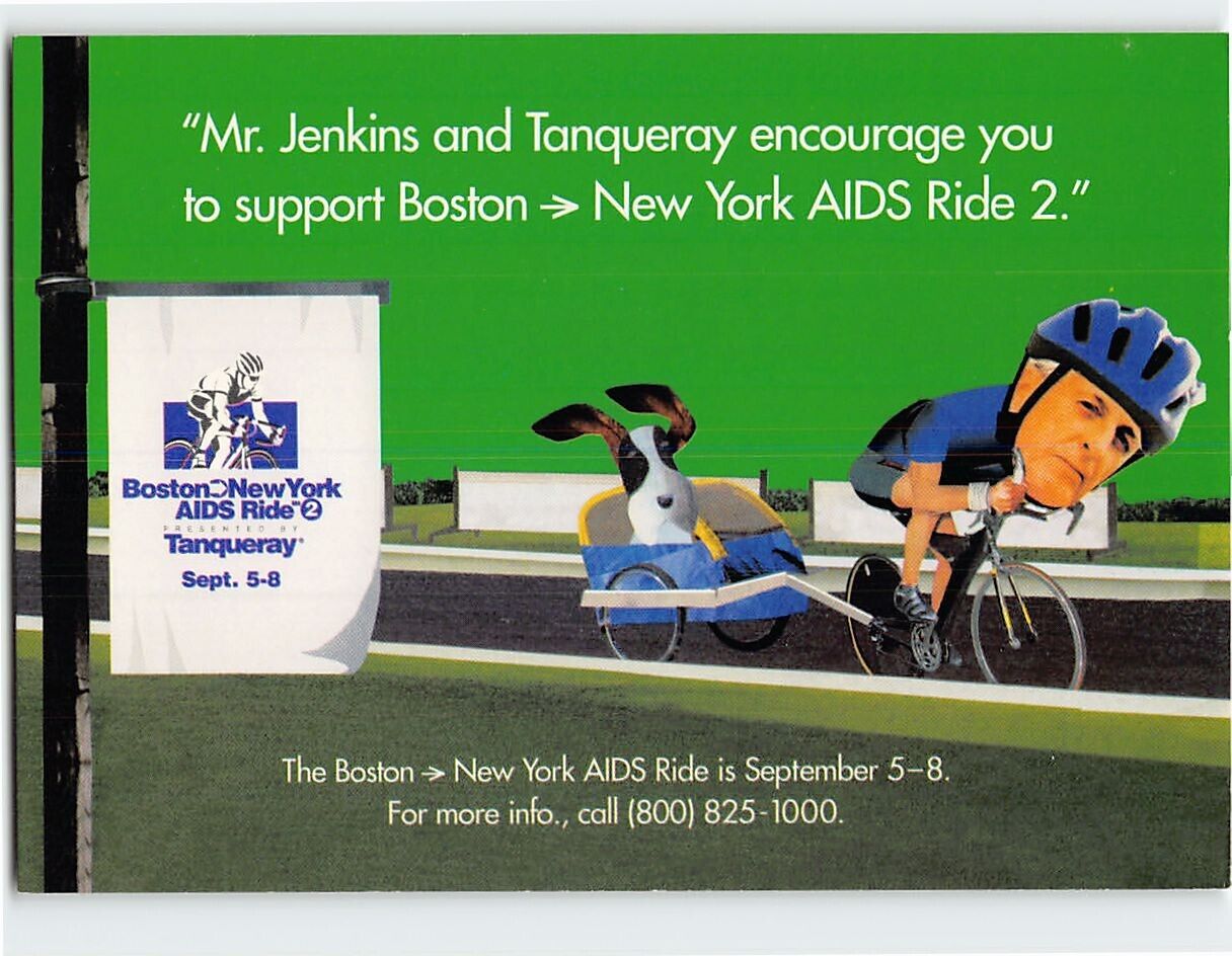Postcard Mr. Jenkins & Tanqueray Encourage You to Support Boston-NY Aids Ride 2