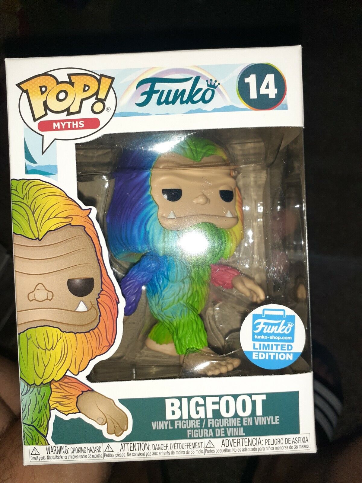 Funko Pop Myths Bigfoot (Rainbow) #14 Funko Shop Excl Vaulted/Rare