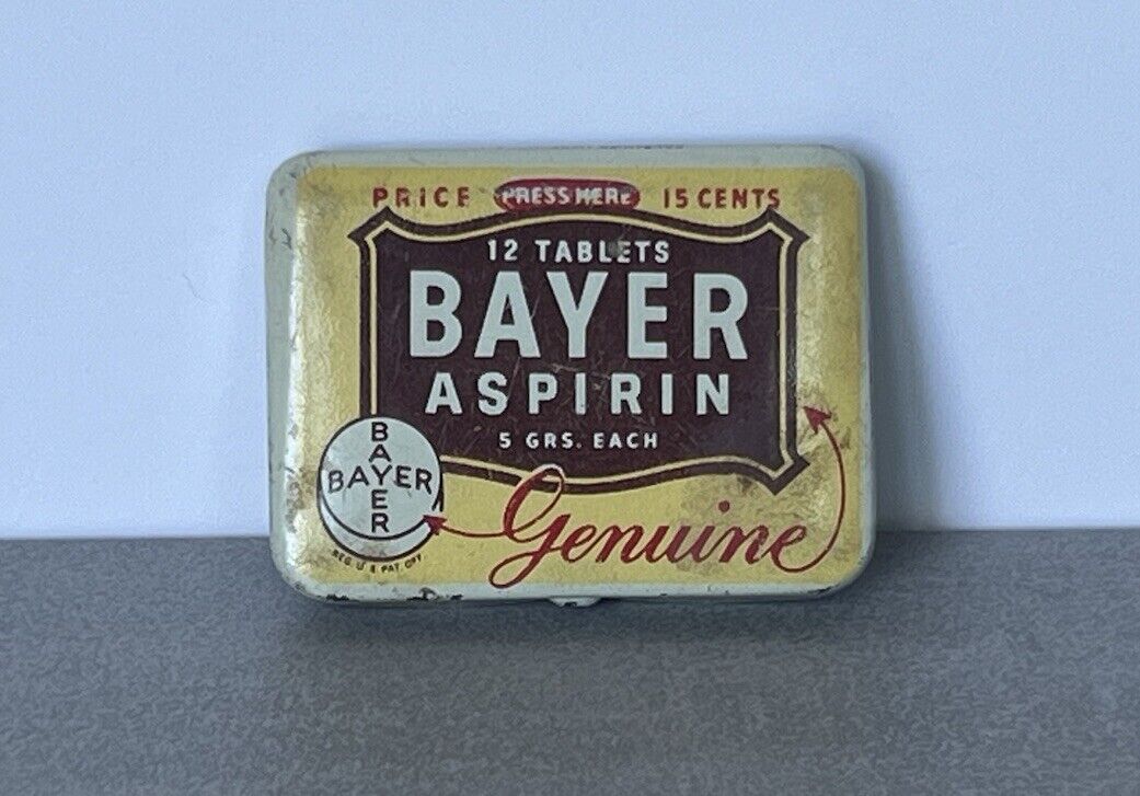 Vintage Bayer Aspirin Metal Tin