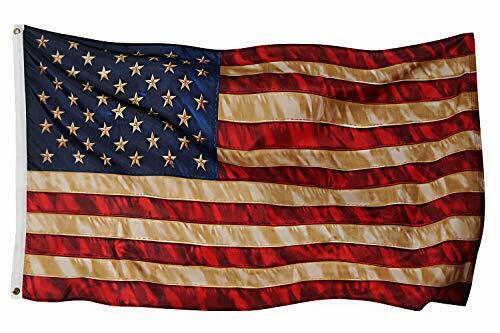 American US Flag Tea Stained- 3x5 Feet United States Primitive Vintage USA Aged 
