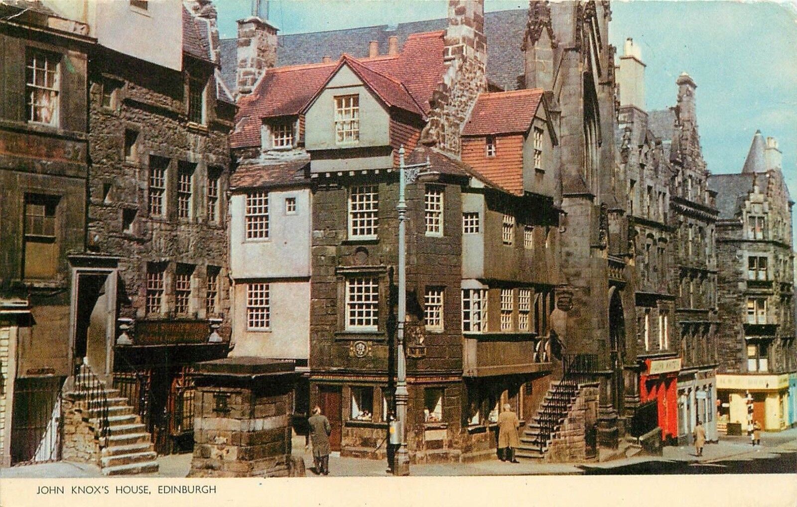 John Knox's House Edinburgh Scotland pm 1960s Postcard