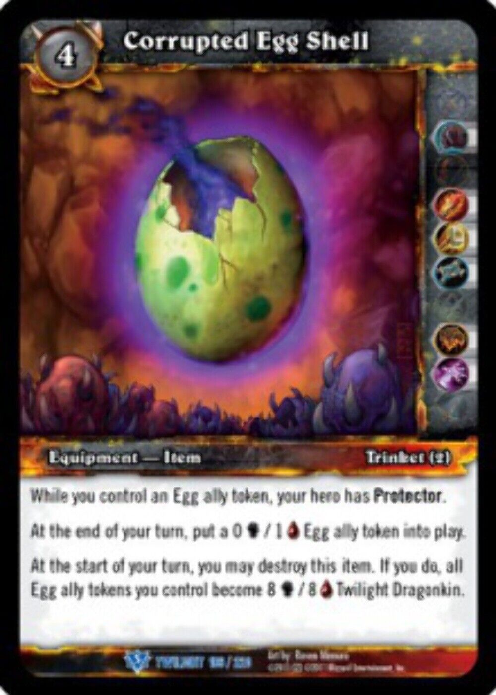 Corrupted Egg Shell - Twilight of Dragons - World of Warcraft TCG WOW