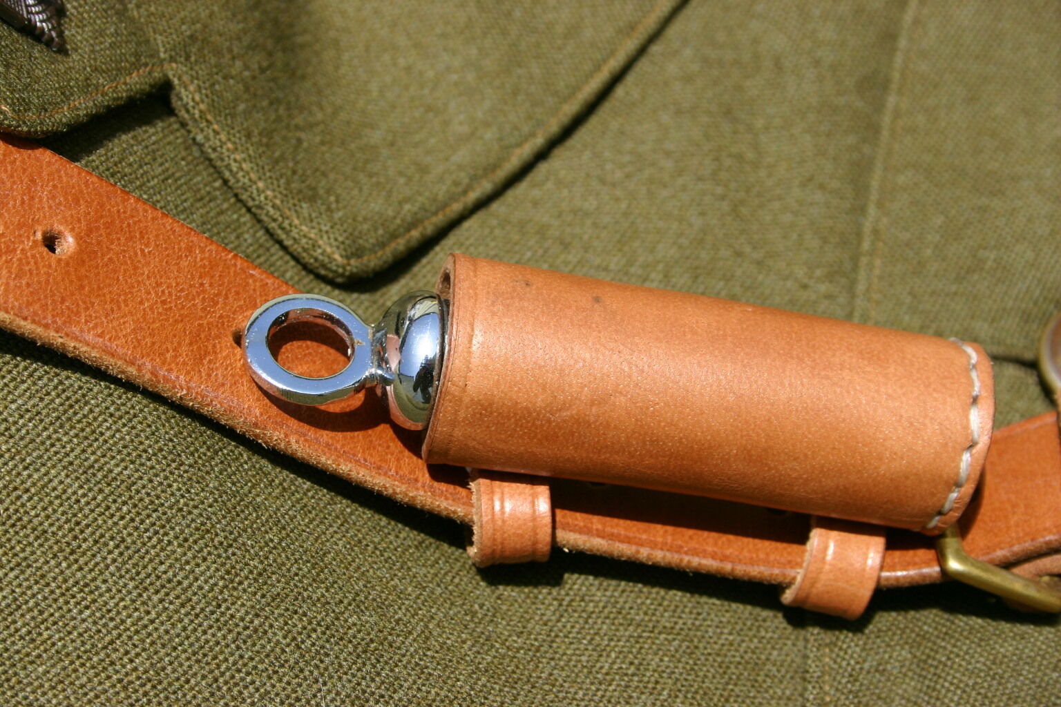 Whistle and Leather Pouch for Sam Browne Belt