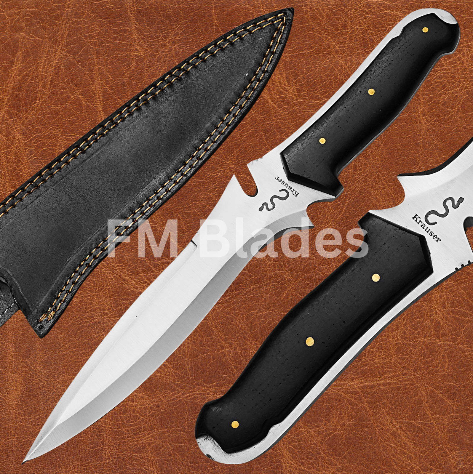 Custom Handmade Jack Krauser Knife RE4 Resident Evil 4 Spring Steel Bowie Knives