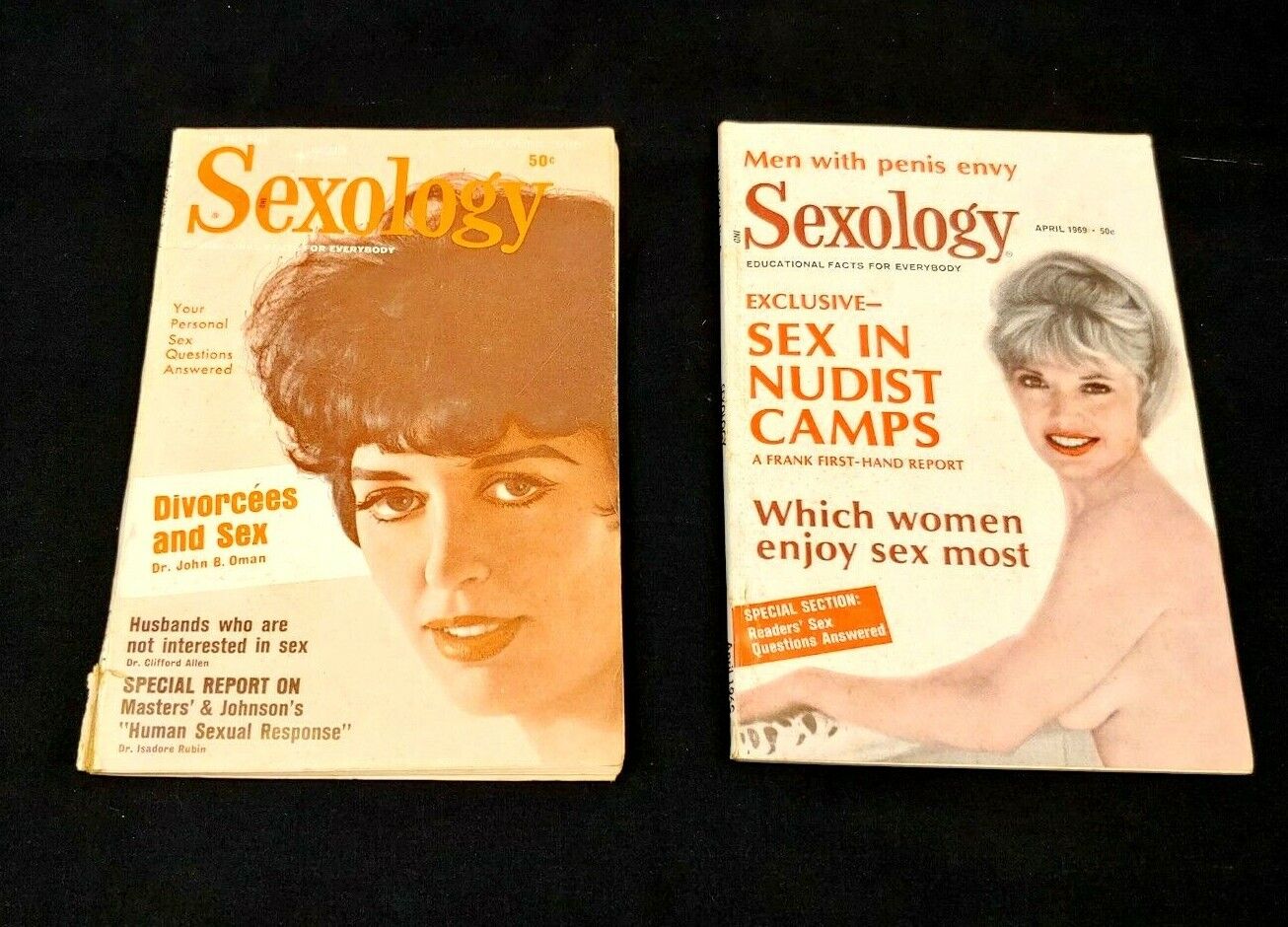 Vintage 1960s Sexology Magazine (set of 2), Sept 1966, April 1969