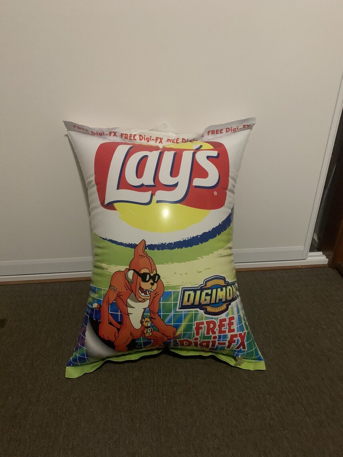 2000 Lays PROMO: Digimon Store Display - DIGI-FX - Inflatable Lays Chip Packet