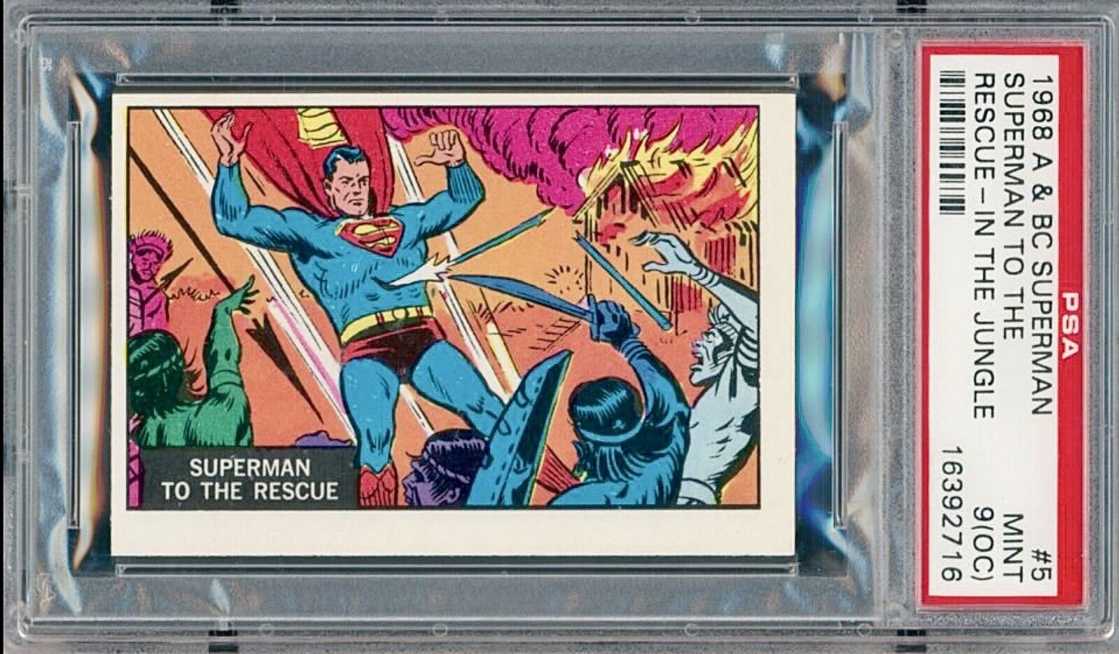 1968 A & BC Superman In The Jungle #5 Superman to the Rescue PSA 9🌟POP 1🔥RARE