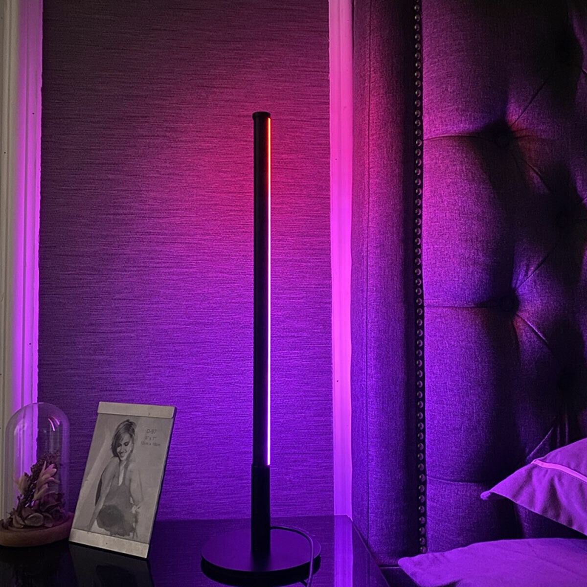 Prysm Stick RGB Table Lamp - Sleek Round Base Table Lamp with RGB Color Changing