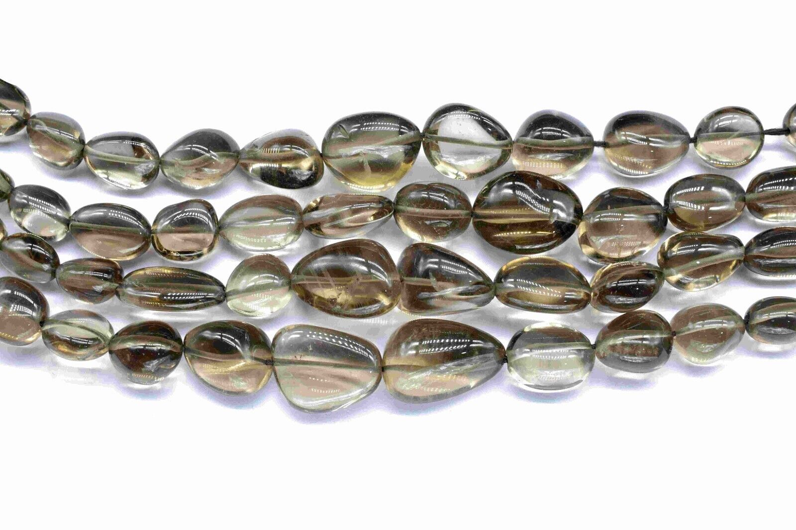 Natural Smoky Quartz Smooth Oval Briolettes - Big, Smooth, and Stunning Beads