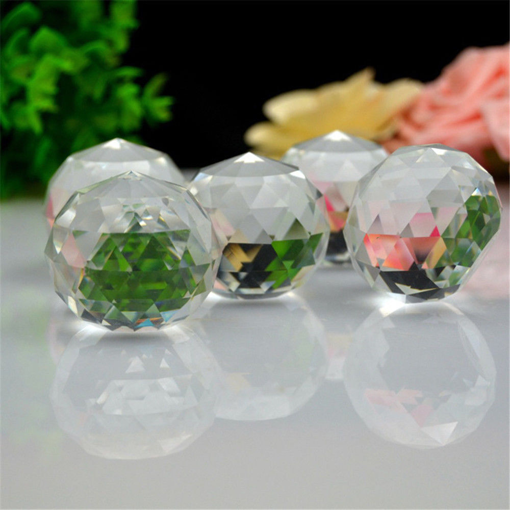 10/20pcs！！ 20mm Faceted Gazing Ball Home Decor M2 Hot Clear Cut Crystal Sphere